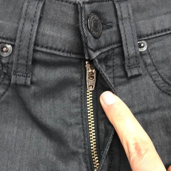 Rag & Bone Black Skinny Zipper Capri Jeans - Picture 2 of 12